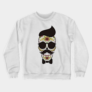 The Artistic of Skull with Moustache Crewneck Sweatshirt